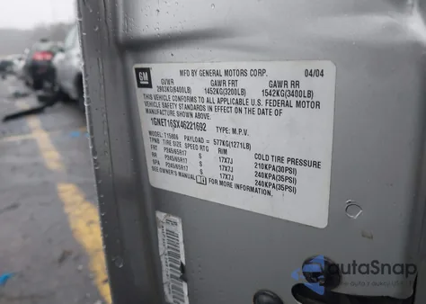 2004 Chevrolet Trailblazer Ext Ls z USA, uszkodzony, nr VIN 1GNET16SX46221692